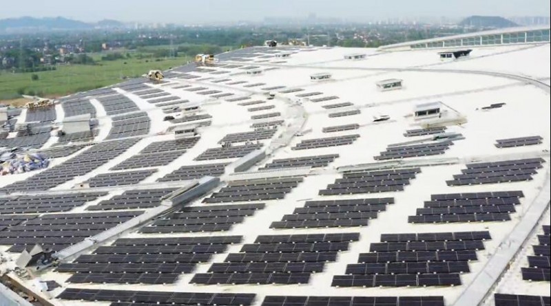 并網發(fā)電倒計時！杭州西站光伏項目組件已鋪設完畢