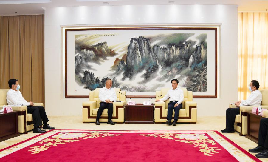 雷鳴山、韓君拜會(huì)安徽省委書記鄭柵潔