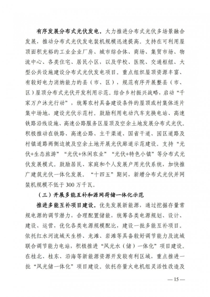 廣西“十四五”規(guī)劃：大力發(fā)展光伏發(fā)電，到2025年新增光伏裝機15GW！