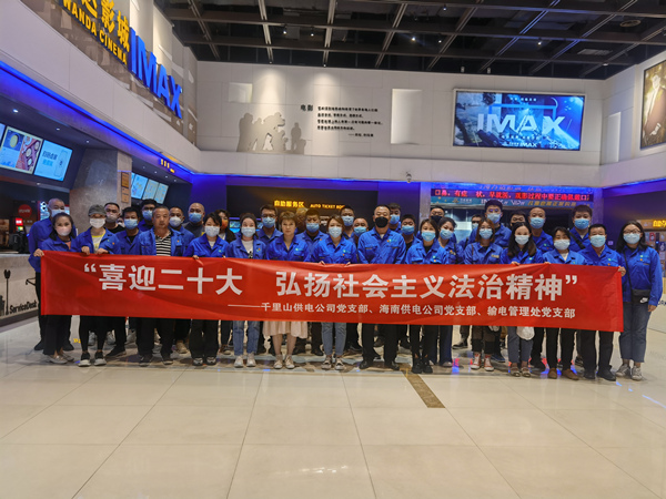烏海供電公司多家黨支部聯(lián)合開(kāi)展“喜迎二十大，弘揚(yáng)社會(huì)主義法治精神”主題觀影活動(dòng)