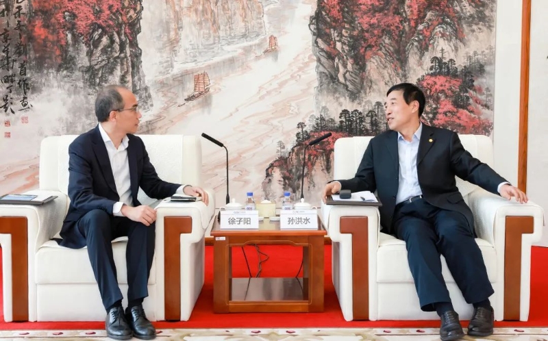 中國能建黨委副書記、總經(jīng)理孫洪水與中興通訊總裁徐子陽會談