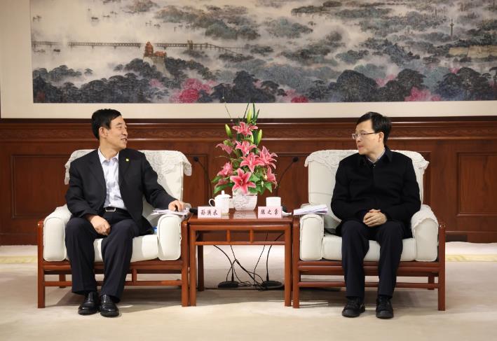 中國(guó)能建黨委副書記、總經(jīng)理孫洪水與南京市市長(zhǎng)陳之常會(huì)談