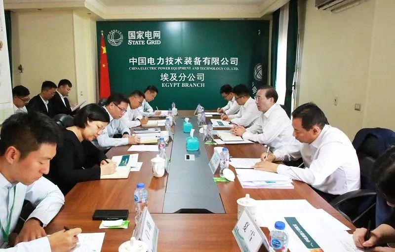 辛保安調(diào)研國網(wǎng)駐非辦、中電裝備埃及分公司