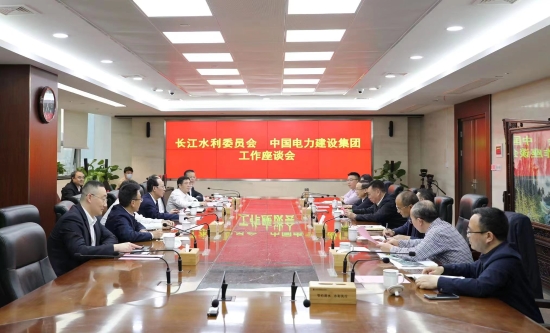 中國電建黨委書記、董事長丁焰章與長江水利委員會黨組書記、主任劉冬順會談